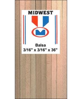 Balsa Wood 3/16" x 3/16" x 36"