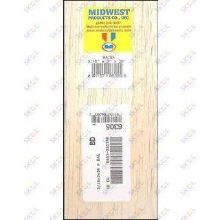 Balsa Wood 3/16" x 3 x 36"