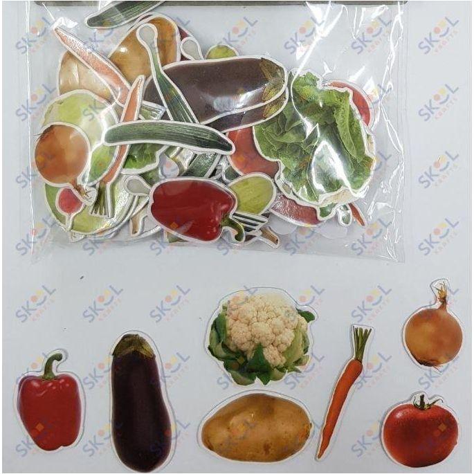 Vegetables Self-adhesive Printed Foam Shapes 70/pc