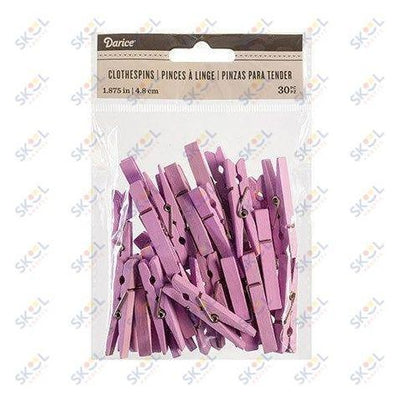 Decor. Lavender Clothespin:1.875", 30 pcs.