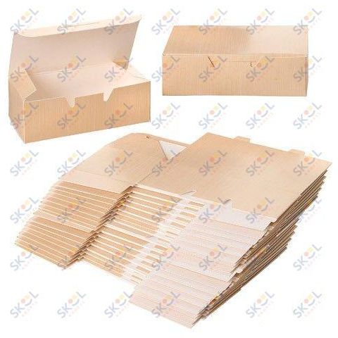 Rustic Wood Print Cake Slice Boxes 20 Pieces