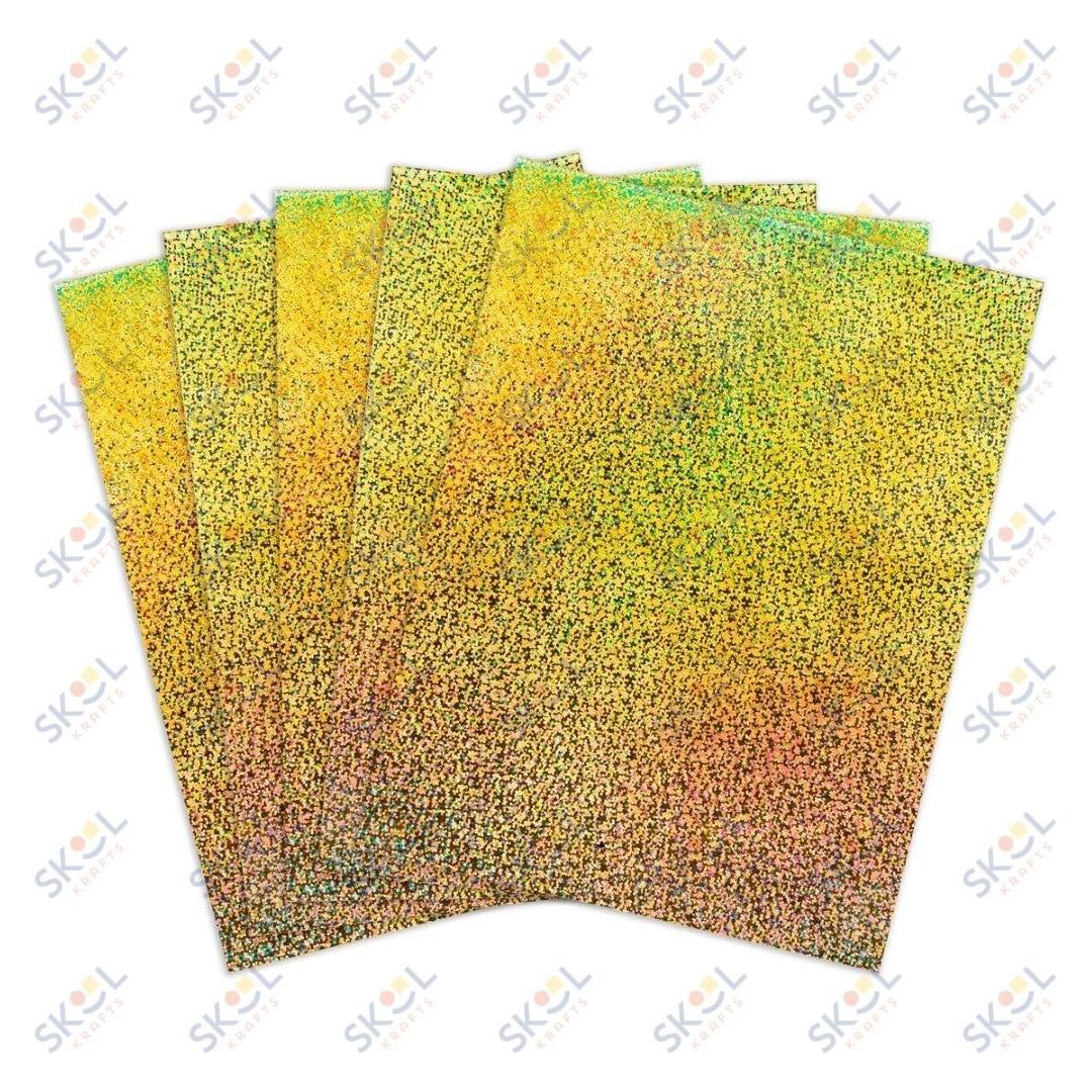 Holographic Card Stock 8.5"x11" Gold Sparkle 25sheets