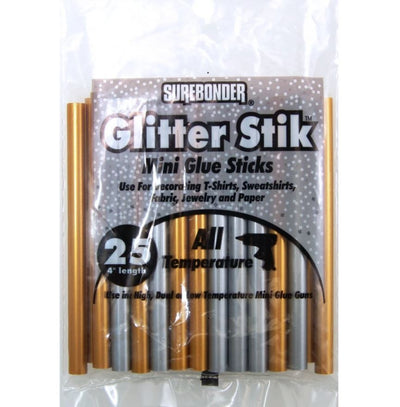 Glue Sticks Gold/Silver 5/16 x 4" 25 PK
