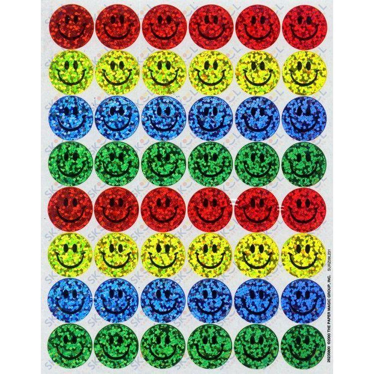 Smiley Sparkle Stickers 96/pk