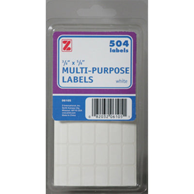 All Purpose White Labels 3/8" x 5/8" 504/pk