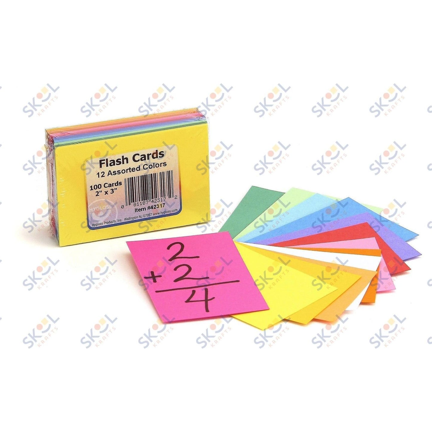 Bright Flash Cards (3" X 9", 5 Colors, 100)