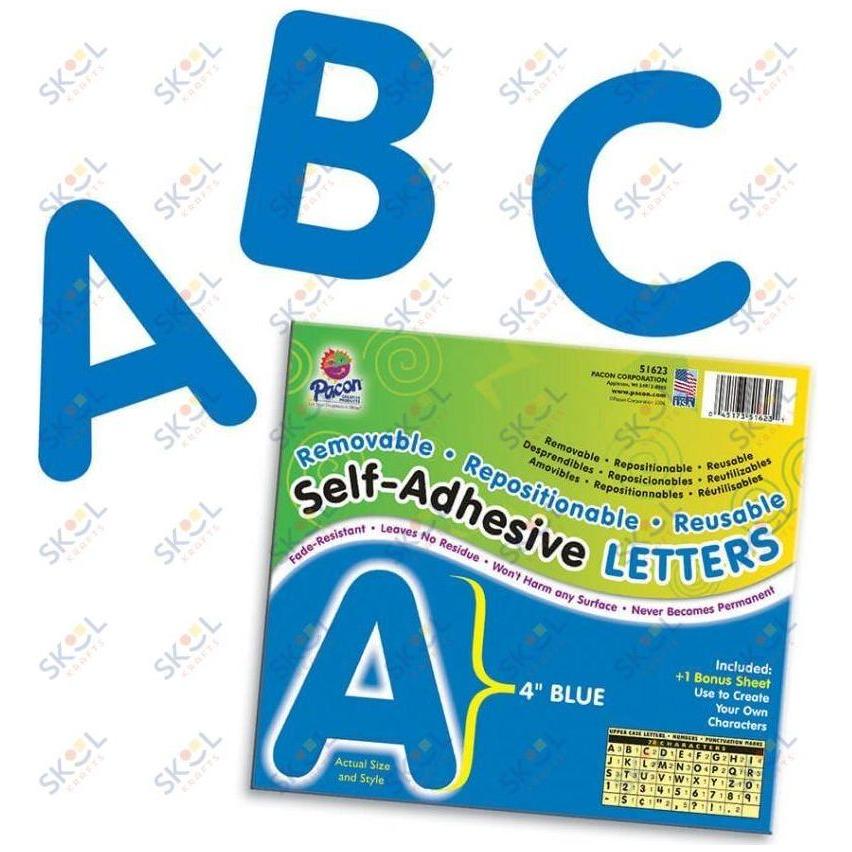 Self-Adhesive Letters, 4", 78 Characters Puffy Font