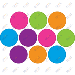 Bright Colors Circles Accents 6" 30/pk