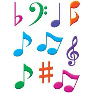 Musical Notes Accents 6" 30/pk