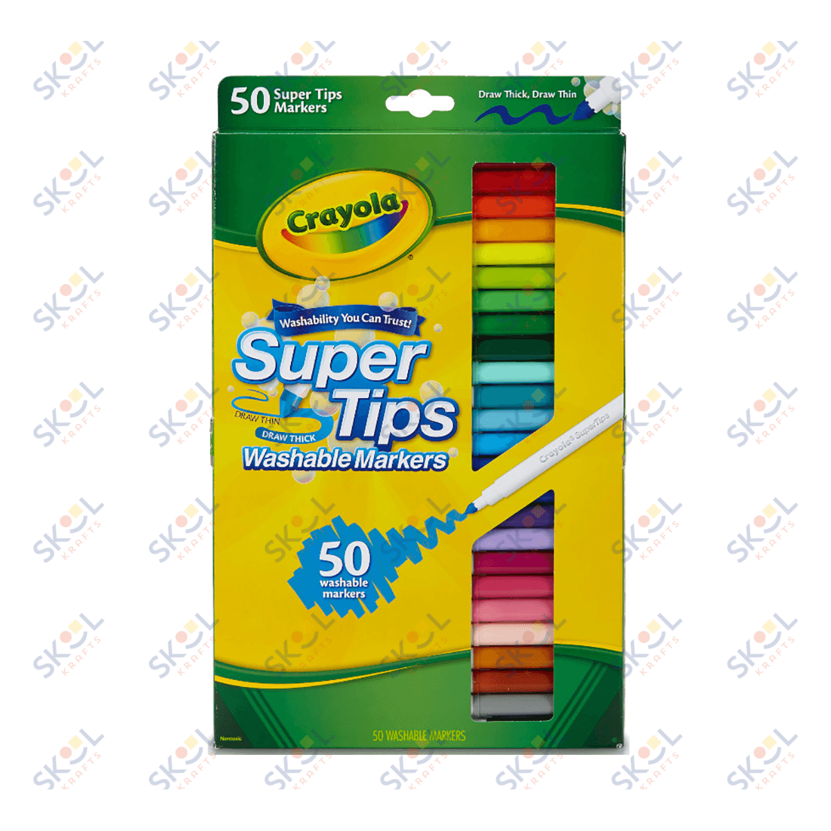 Crayola Washable Super Tips Markers, 50 Count