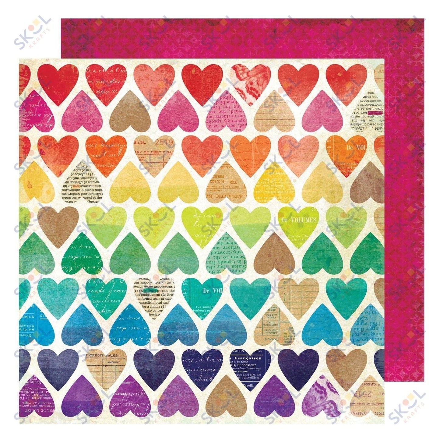 Patterned Paper Vicki Boutin - Color Kaleidoscope - 12 X 12 - Paper Hearts