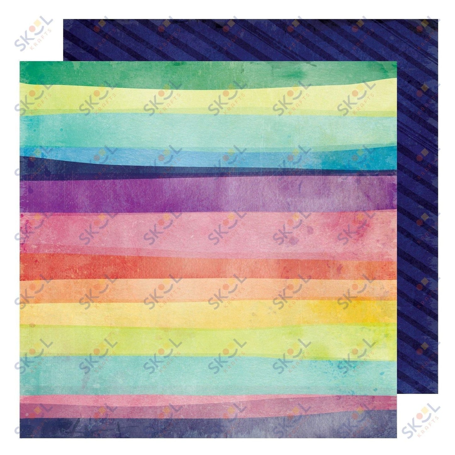 Patterned Paper - Vicki Boutin - Color Kaleidosco- 12pe X 12 - Chasing Rainbows