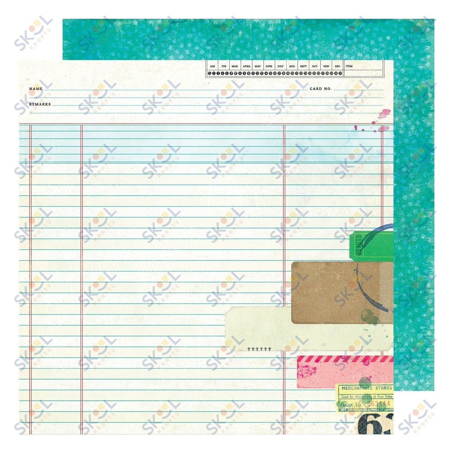 Patterned Paper - Vicki Boutin - Color Kaleidoscope - 12 X 12 Side Note