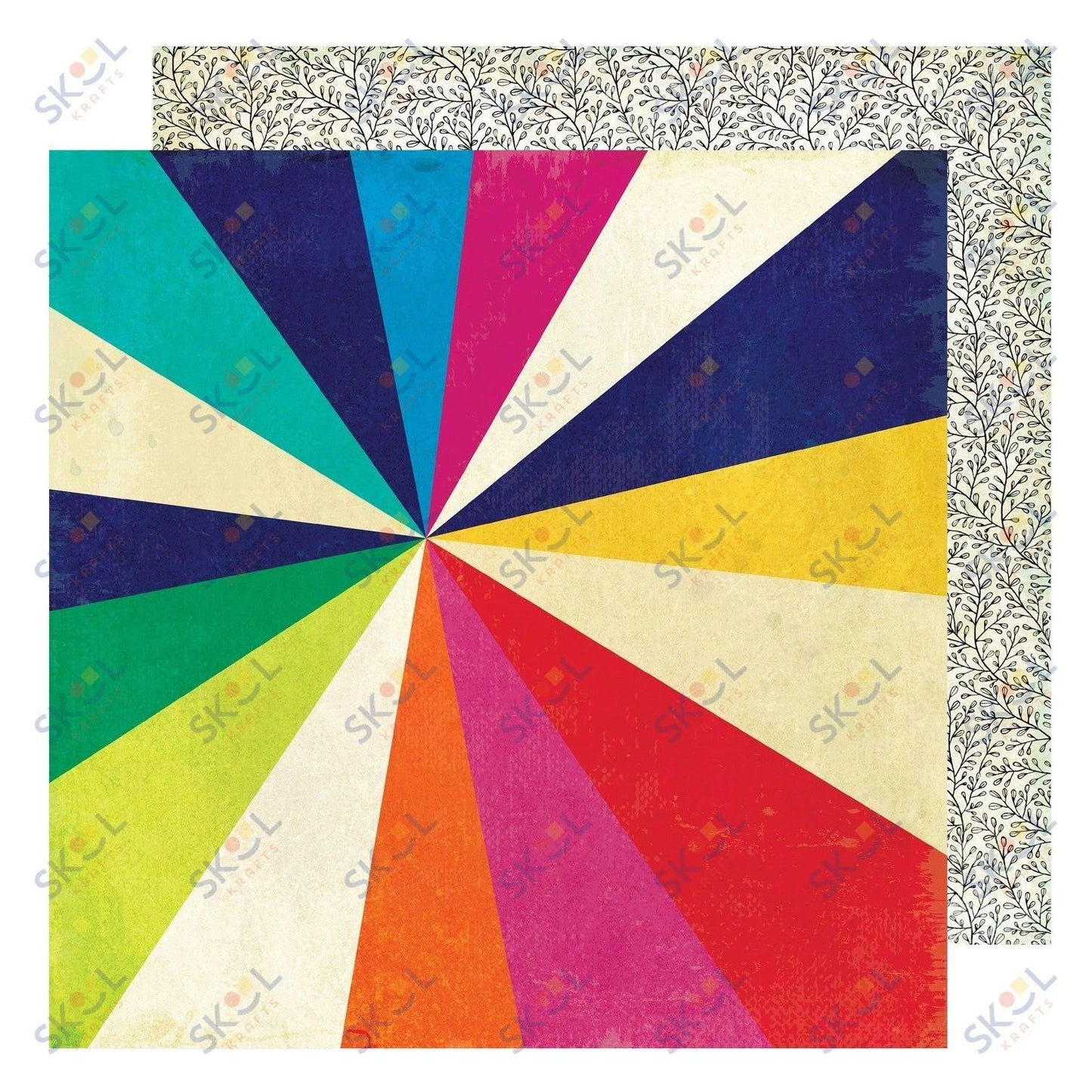 Patterned Paper - Vicki I Boutin - Color Kaleidoscope - 12 X 12