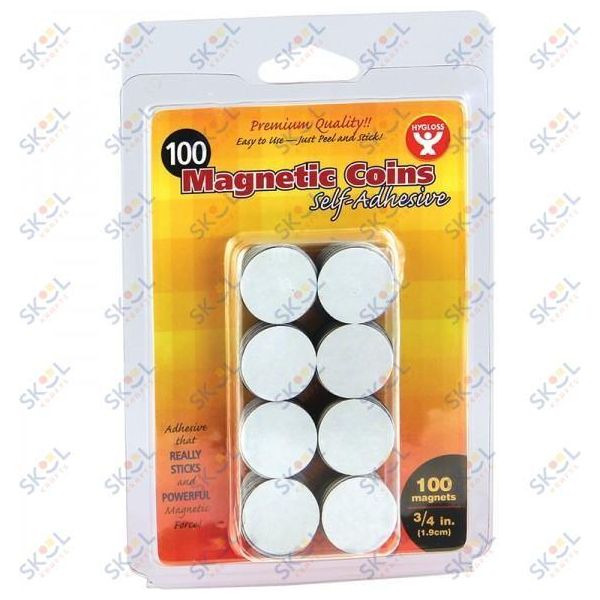 Self-Adhesive Magnetic Coins