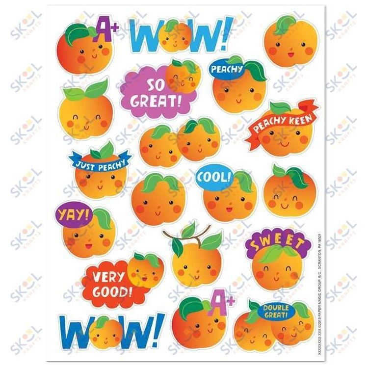 Peach Scented Stickers 80/pk