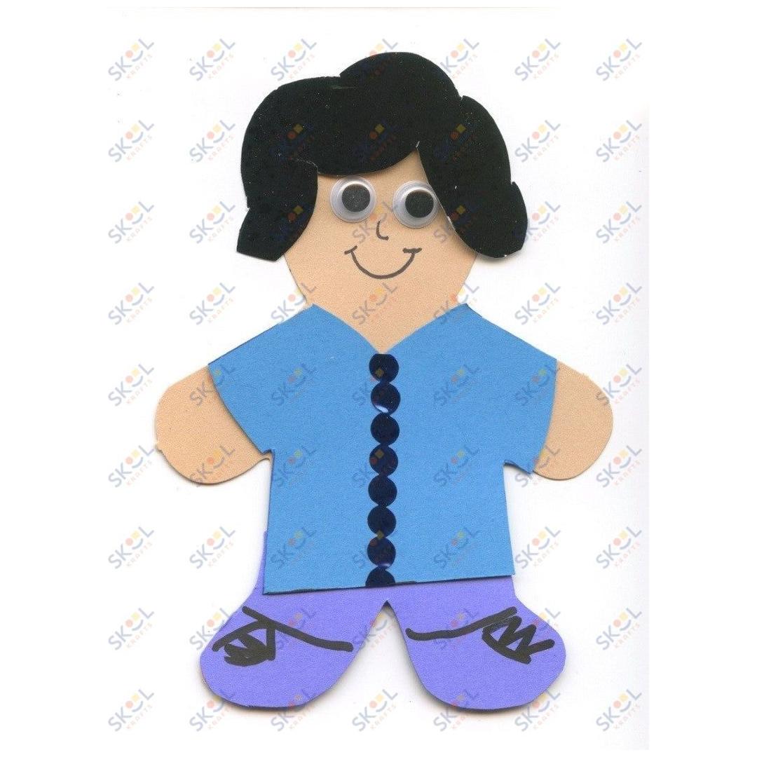People Shape Cut-Outs, Multicultural Colors (Card Stock, 5", 24)