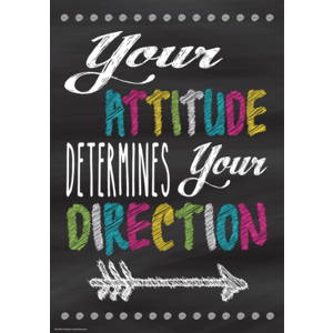 "Your Attitude Determines Your Direction" Poster 13 3/8" x 19" 1/pk