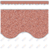 Rose Gold Glitz Scalloped Border 2 3/16'' x 35'' 12/pk