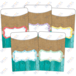 Shabby Chic library pockets 3" x 5" 35/pk