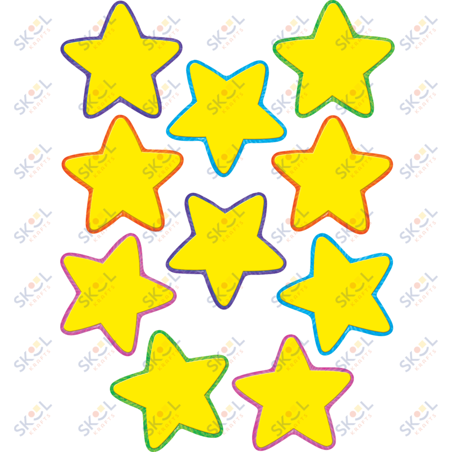Yellow Stars Accents 6" 30/pk