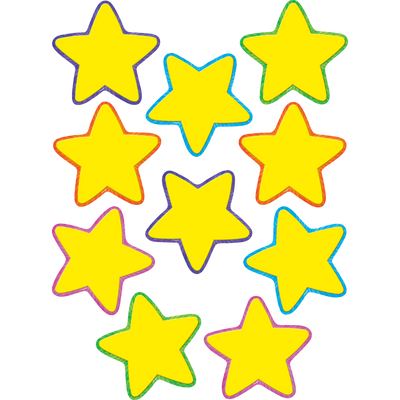 Yellow Stars Accents 6" 30/pk