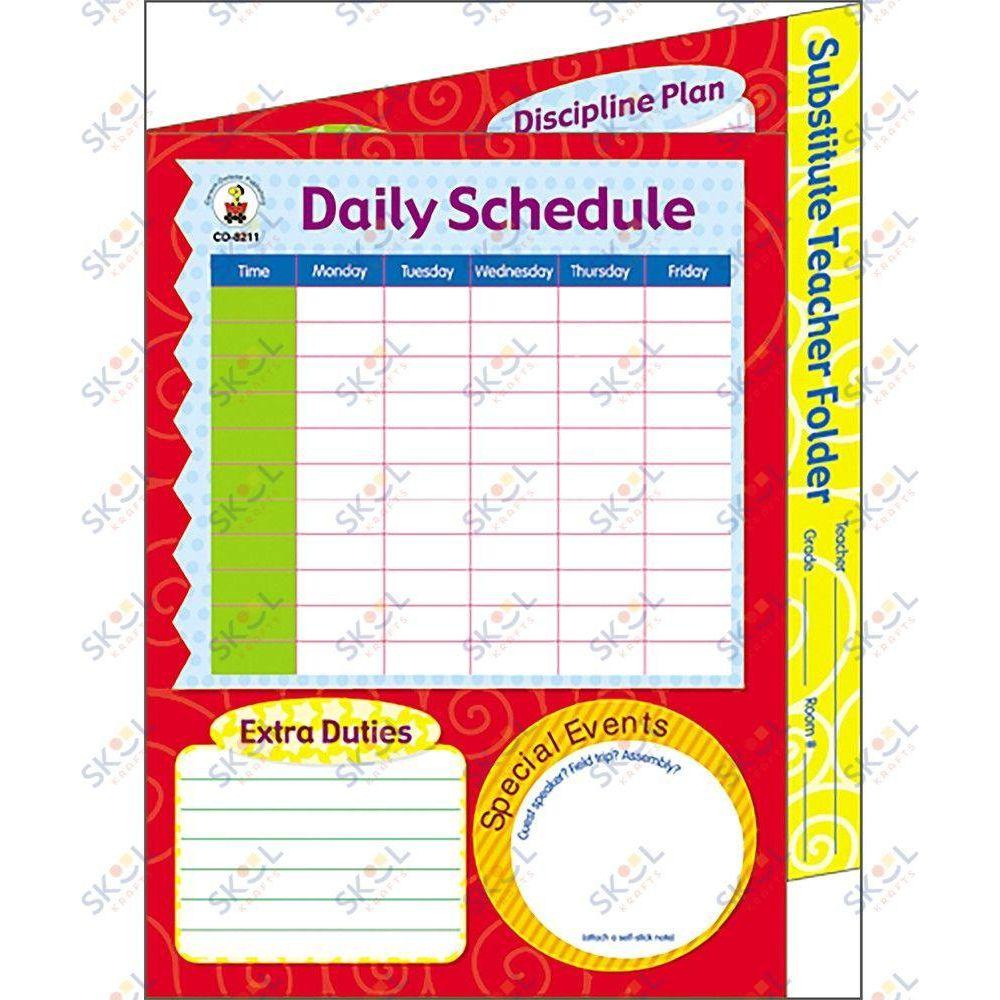 Intermediate Substitute Teacher Folder