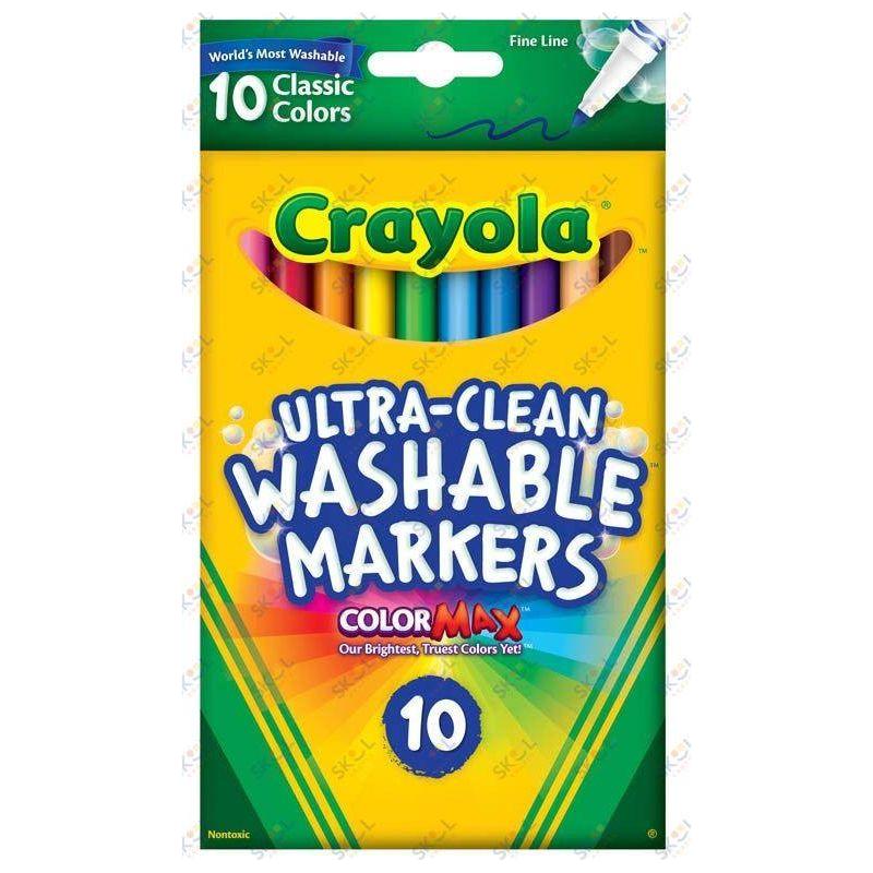 Crayola Ultra-Clean Washable Classic Fine Markers 10/pk