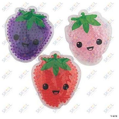Strawberry Gel Beads Sensory Shapes 12/pk