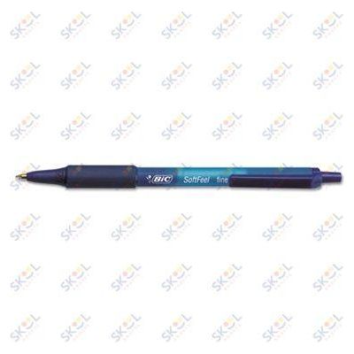 Soft Feel Retractable Pen Fine Point Blue 12/pk