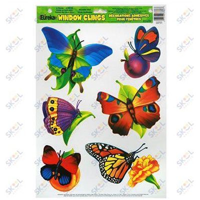 Butterflies Window Clings 12" x 17" 1pk