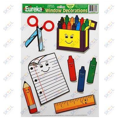 Back to School Window Clings 12" X 17" 1pk
