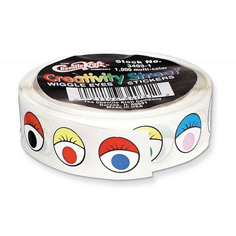 Stickers Wiggle Eyes 0.5" 1000/pk