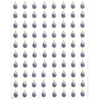 Stickers Rain Drops 1/2" 10/sheets