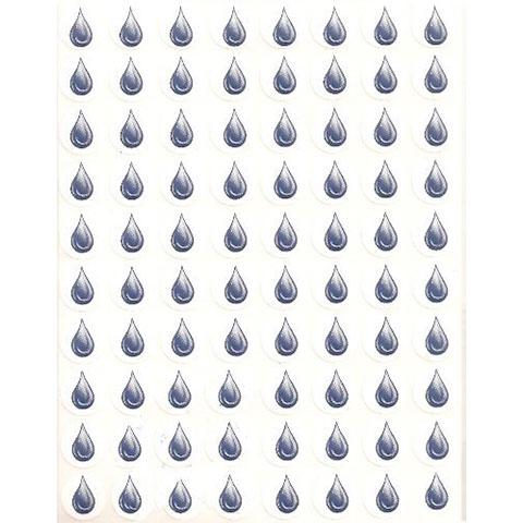 Stickers Rain Drops 1/2" 10/sheets