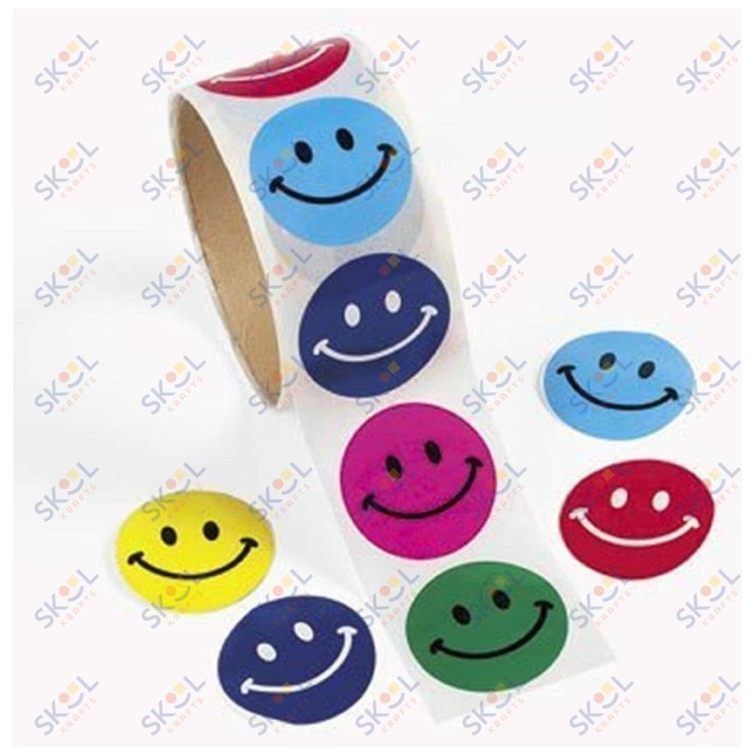 Stickers Smile Face 100/Pk on roll