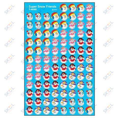 Super Snow Friends Stickers 7/16" 800/pk
