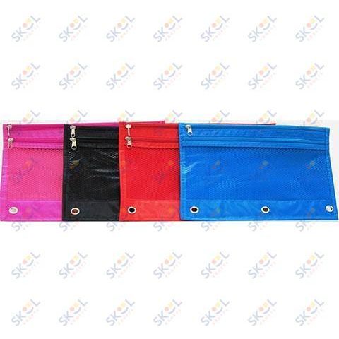 Binder Pencil Pouch Zippered 2 Pockets