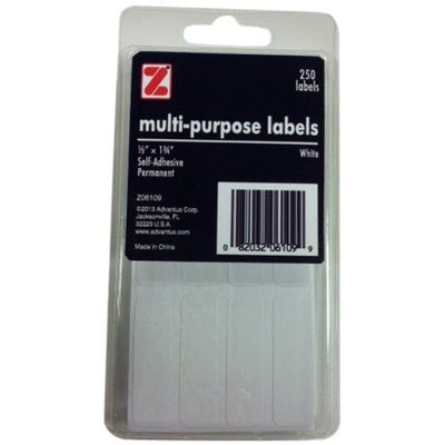 All Purpose White  Labels 1/2" x 1 3/4" 250/pk
