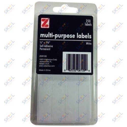 All Purpose White Labels 1/2" x 1 3/4" 250/pk