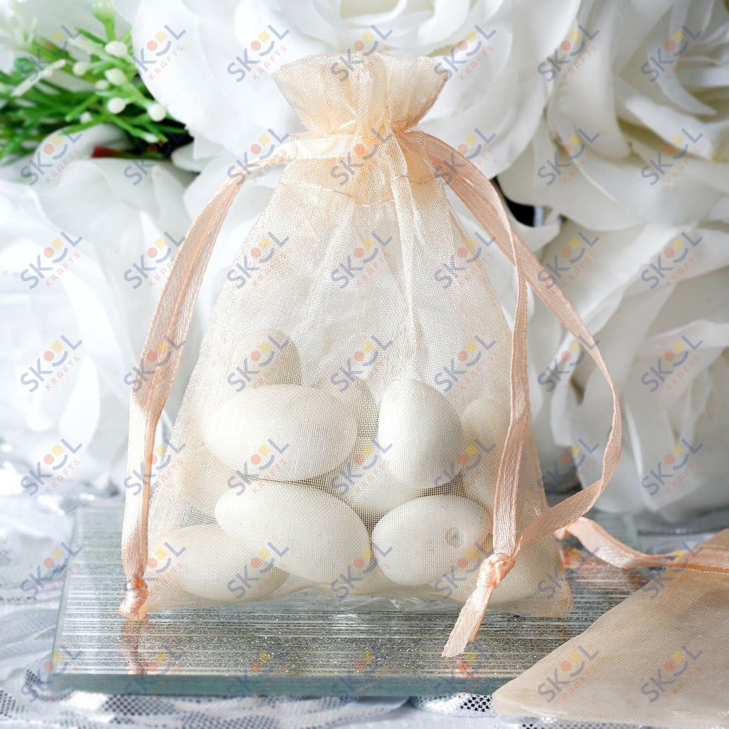 Organza Bags Drawstring 3"x4" 12/pk  (Blush)