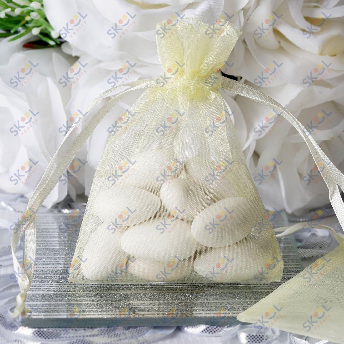 Organza Bags Drawstring 3"x4" 12/pk  (Blush)