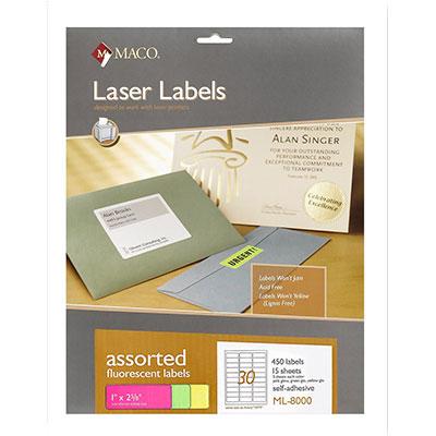 Flourescent Laser Labels