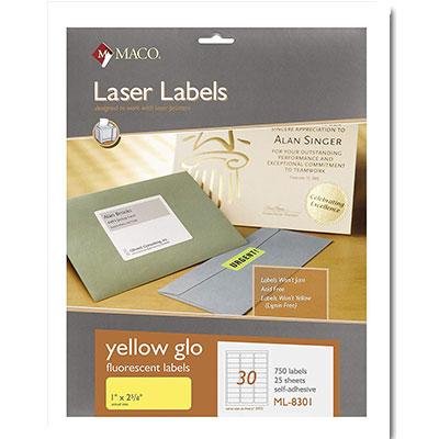 Flourescent Laser Labels