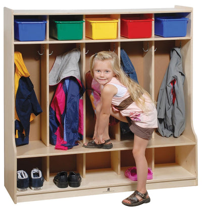 5-Section Locker with Seat/Step