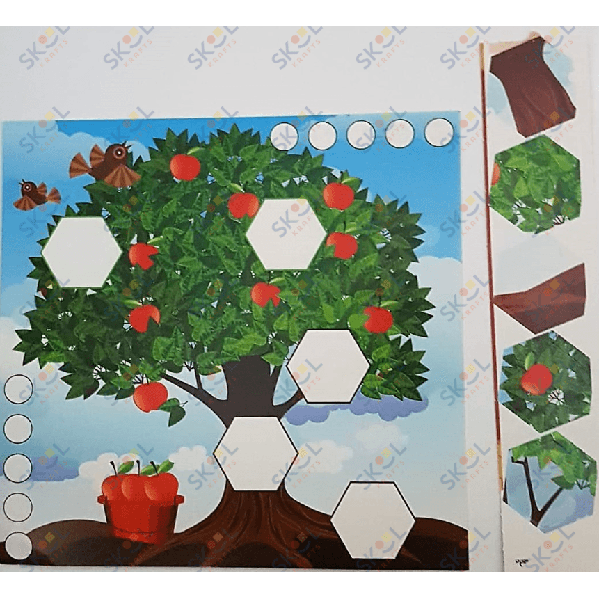 Tree Coloring Crafts Card Stock Paper 20 Sets