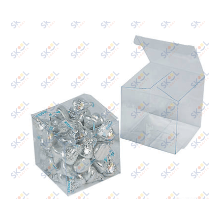 Plastic Large Clear Favor Boxes 4" x 4" x 4" 24/pk