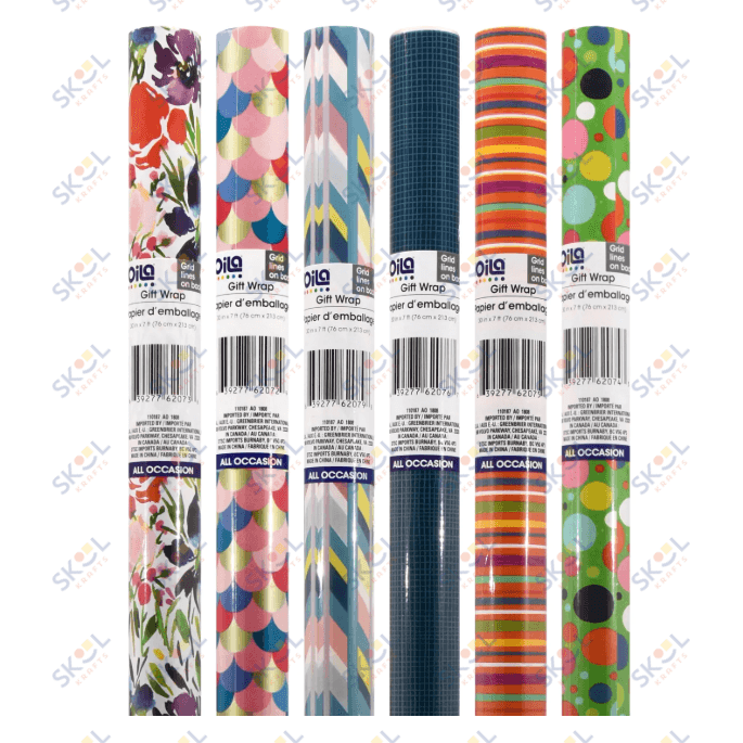 Colorful All-Occasion Wrapping Paper, 20-sq.ft.