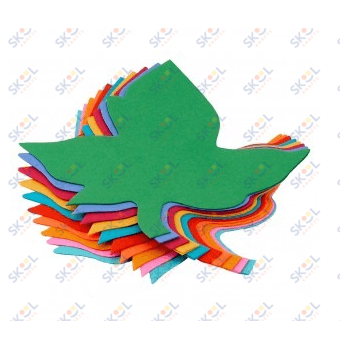 Bright Shapes, 6-Inch Leaf, Asst. Colors, 40 Pcs