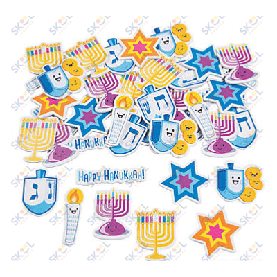 Chanukah Self-Adhesive Shapes 72/pk